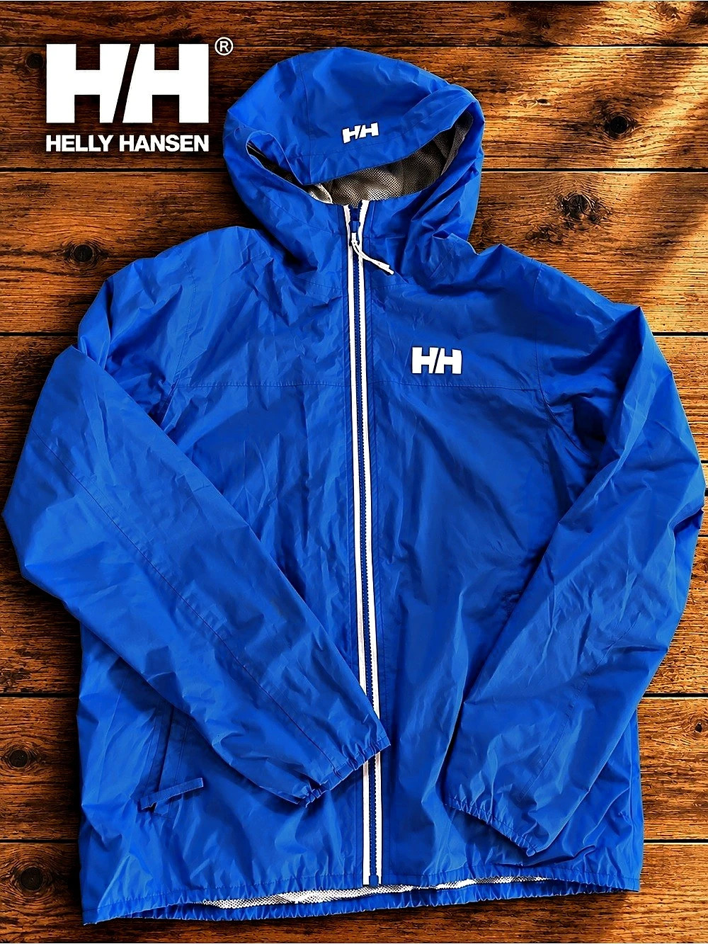 Helly Hansen Waterproof Windbreaker Rain Jacket, Size Medium